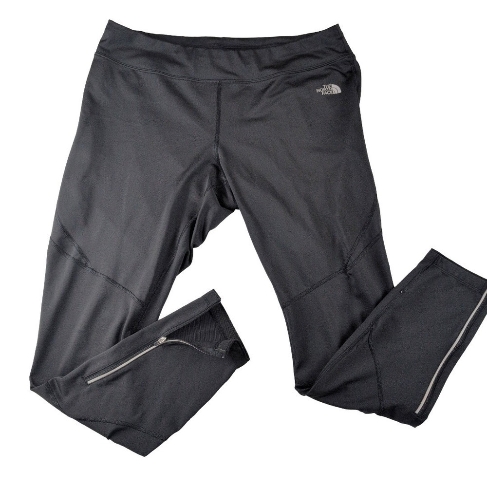 The North Face Womens Flight Series Running Leggings Black Ankle Zip‎ XL